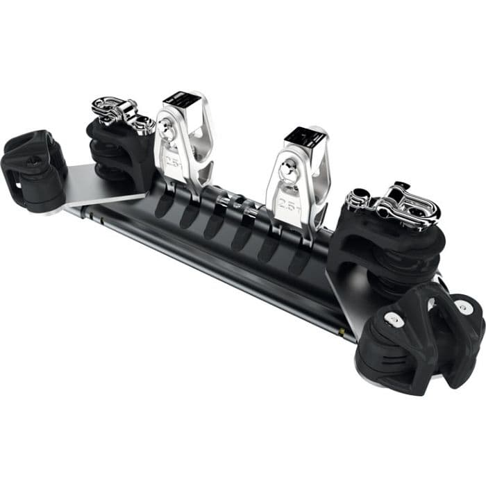 Size 2 NTR TB Long Car, 2 x Size 3 Upstands, Pair Of Double CL Sheaves, Beckets & Cleats - Image 1