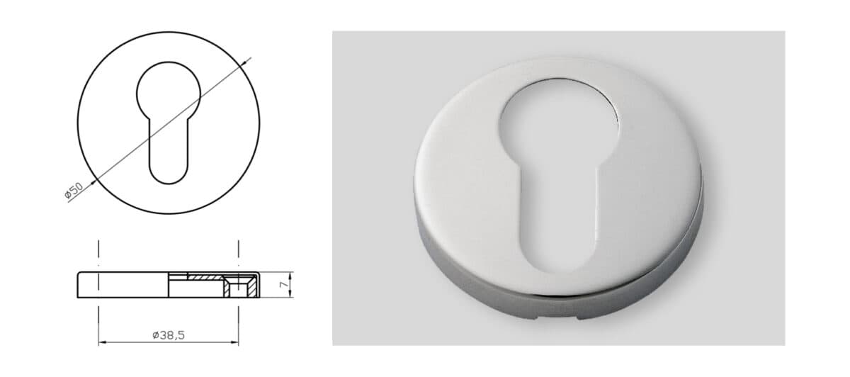 Rose for locking cylinder - Image 1