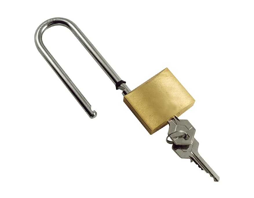 Brass padlock with 2 keys - Image 1