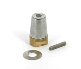 Set : Zinc anode, shaft nut, key and tab washer for VETUS Ø 35 mm propeller shafts - Image 1