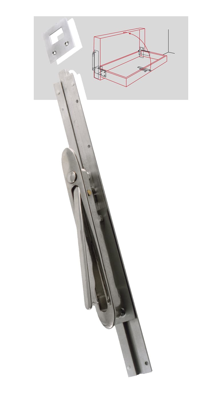 Lock with flush handle and push button - Image 1