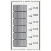 Contura Water Resistant 12V DC Circuit Breaker Panel - White 6 Position - Image 1