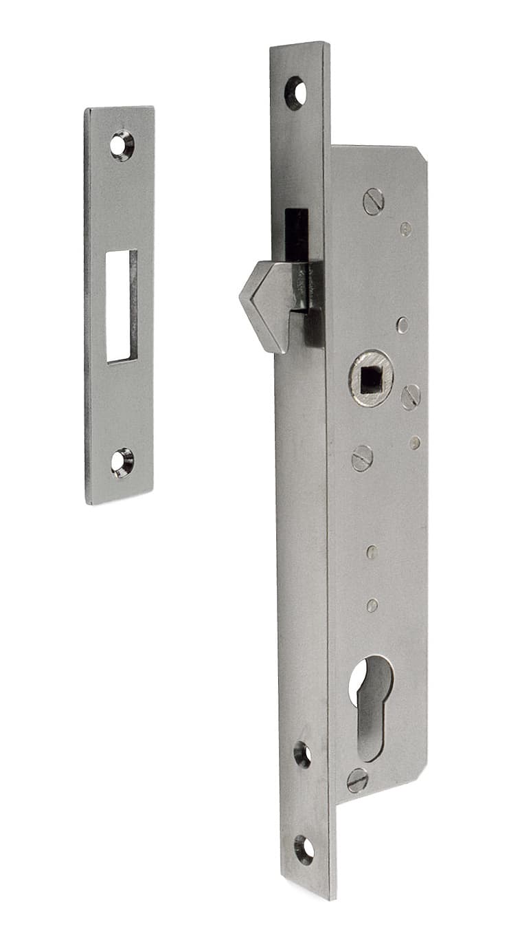 St. st. lock with striking plate and hole for security cylinder - Image 1