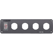 Water-Resistant Accessory Panel - 15A Circuit Breaker, 4x Blank Apertures - Image 1