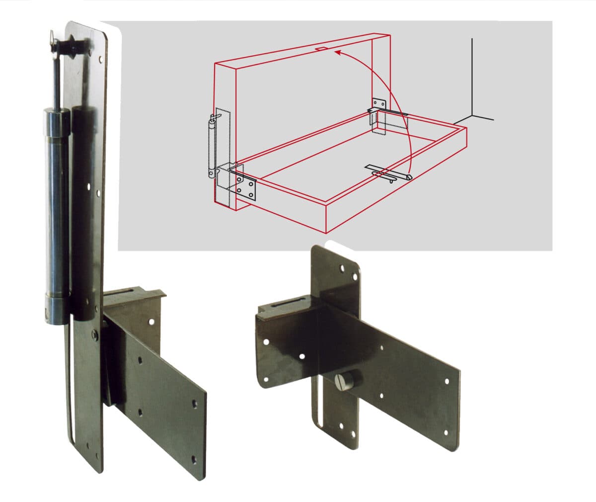 Pair of steel hinges - Image 1