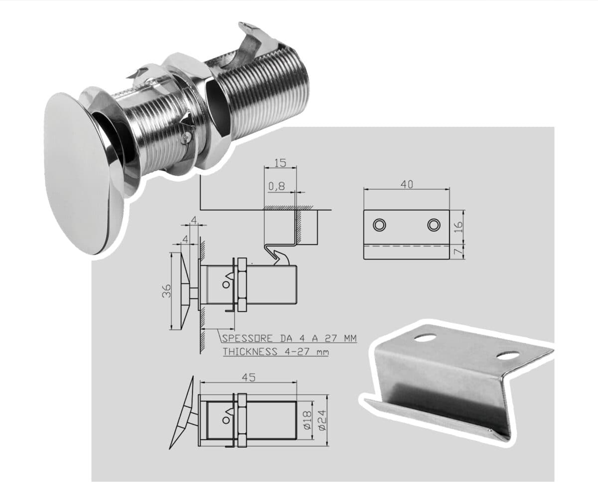 Soft Close Flush Lock - Image 1