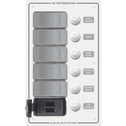 Contura Circuit Breaker Switch Panel with USB Charger - 5 Position White - Image 1