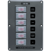 Water-Resistant Circuit Breaker Switch Panel - Gray, 6 Positions - Image 1