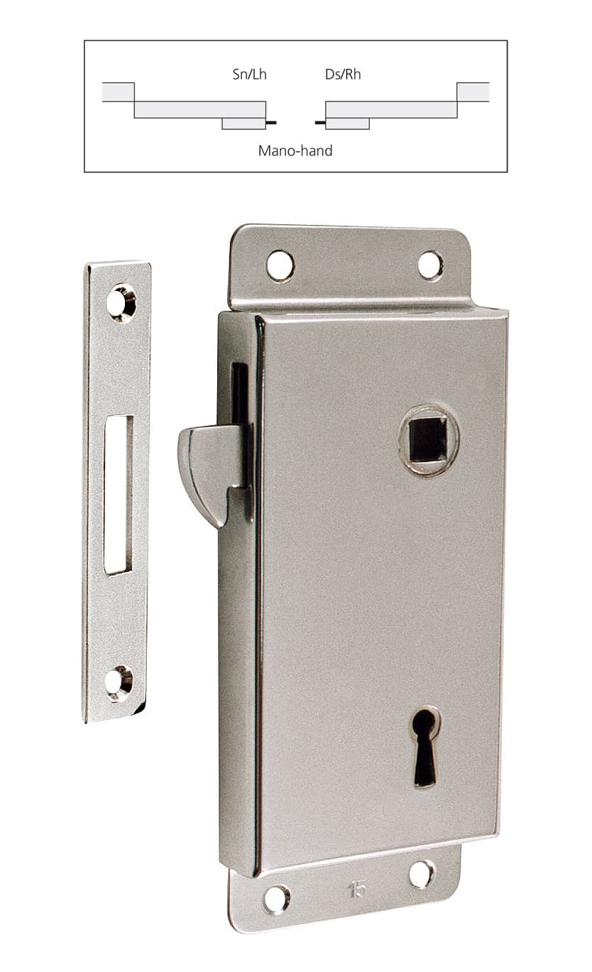 Lock with 2 keys and striking plate - Image 1