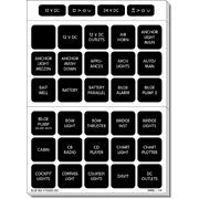 Waterproof DC Label Kit - 120 Black Square Labels - Image 1