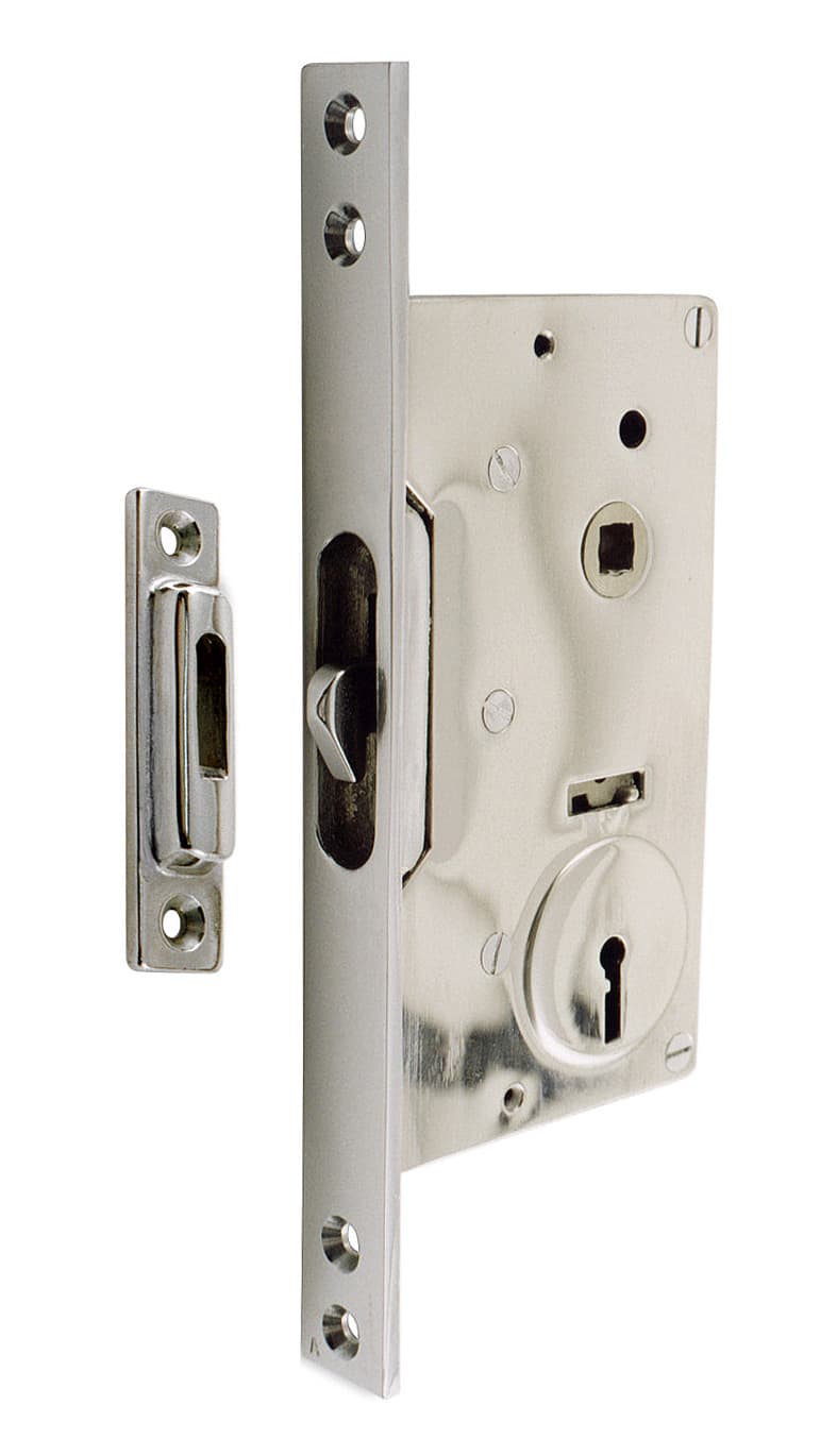 Lock with striker, 3 keys and stainless steel hook - Image 1