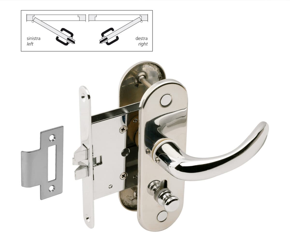 For 15 mm minimum thick doors Set with privacy locking device - Image 1