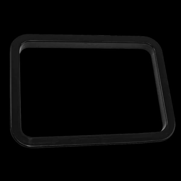 Bomar Gray Series 818 Rectangle Portlight Trim Ring w/ Drain - Color: White | Drain: Yes - Image 1