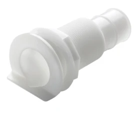 Thru-hull with L- flange, Delrin, for hose Ø 25 mm (1") - Image 1