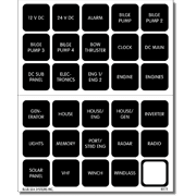 Waterproof DC Label Kit - 30 Black Square Labels V2 - Image 1