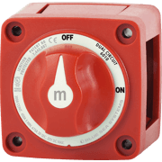 m-Series Mini Dual Circuit Battery Switch - Red - Image 1