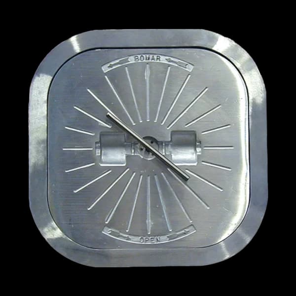Bomar Commercial Grade Series 39 1/8″ X 39 1/8″ Square Non-Hinged Cast Aluminum Watertight Hatch - Weld Ring: Steel | Inside Outside Opening: Yes - Image 1