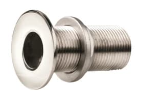 Thru-hull, stainless steel, flush flange, polished finish, G1 1/4'' - Image 1