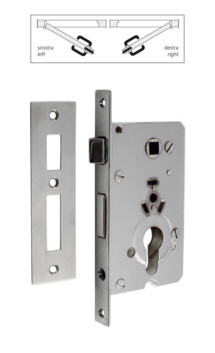 Lock with striking plate, hole for security cylinder - Image 1