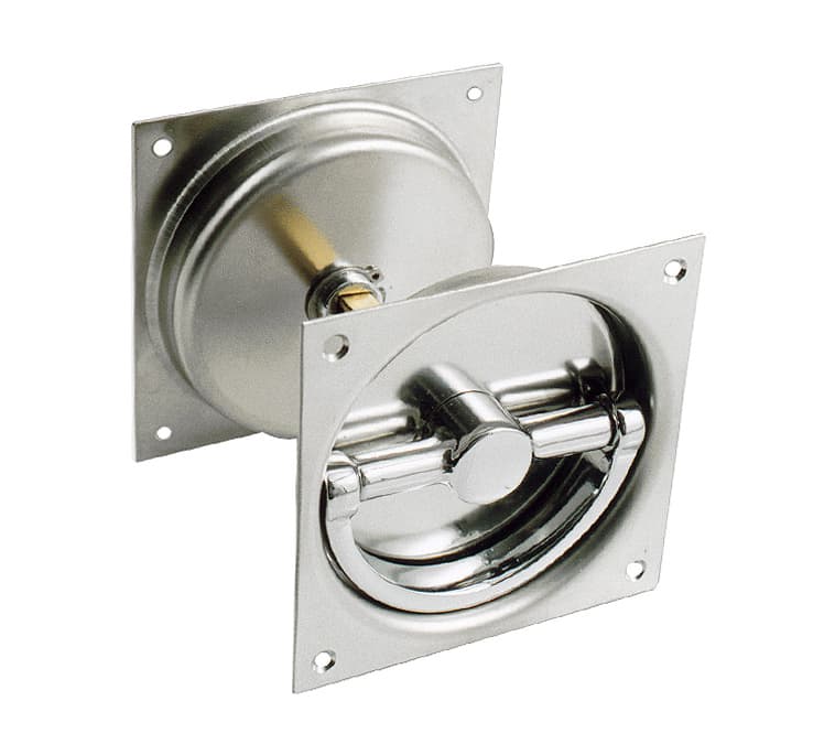 Pair escutcheons st. st.: 90 x 90 mm - Image 1