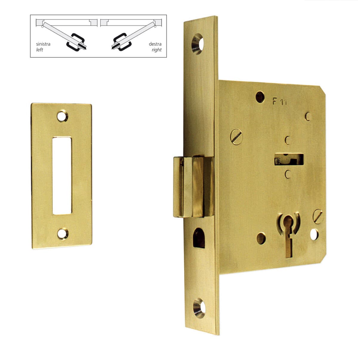 Lock with striking plate and 3 keys - Image 1