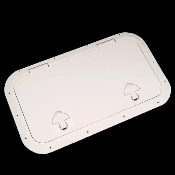 Bomar Gray Series 10″ x 30″ Rectangle Molded Inspection Hatch - Color: Stark White - Image 1