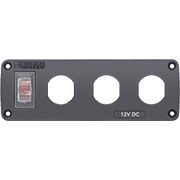 Water-Resistant Accessory Panel - 15A Circuit Breaker, 3x Blank Apertures - Image 1