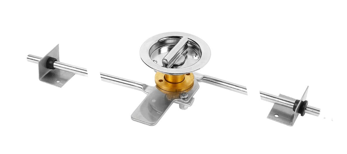 Lever lock with 3 locking points, 2 rods and 2 rod’s holders - Image 1