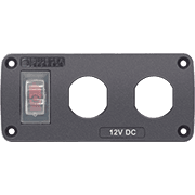 Water-Resistant Accessory Panel - 15A Circuit Breaker, 2x Blank Apertures - Image 1