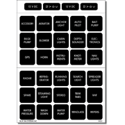 Waterproof DC Label Kit - 30 Black Square Labels V1 - Image 1