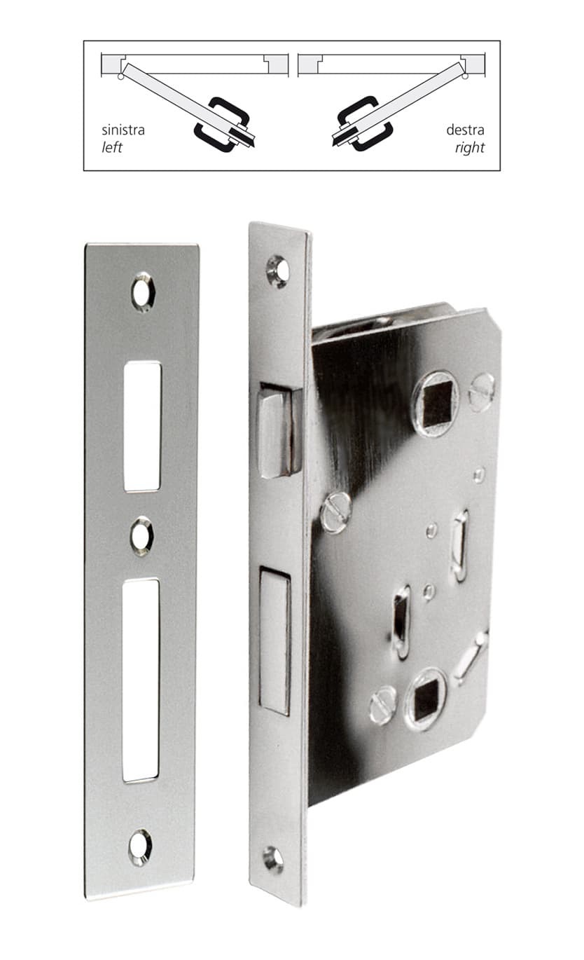 Lock with striking plate and square for locking 7 mm - Image 1
