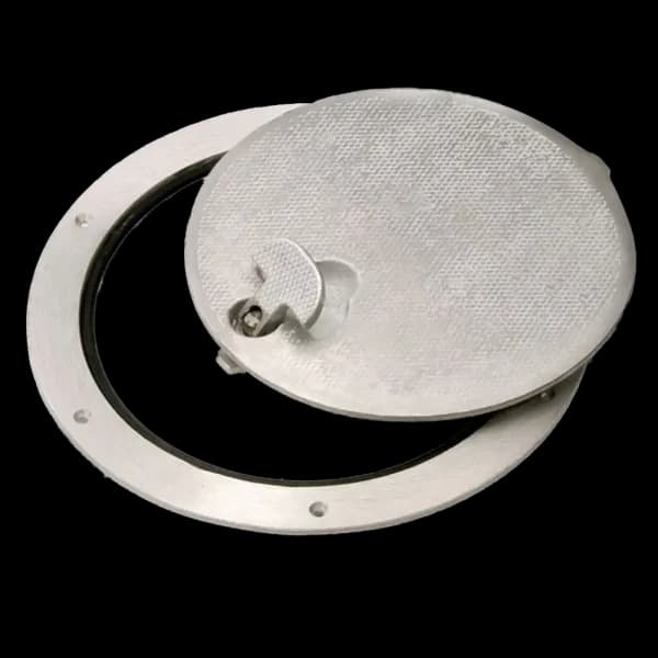 Bomar Commercial Grade Series 6 3/8″ Dia Round Cast Aluminum Deck Plate - Image 1