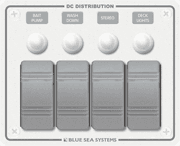 Contura Water Resistant 12V DC Circuit Breaker Panel - White 4 Position - Image 1