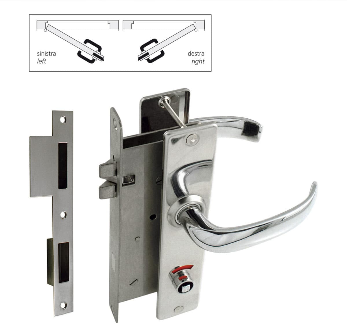 Lock with striking plate - Image 1