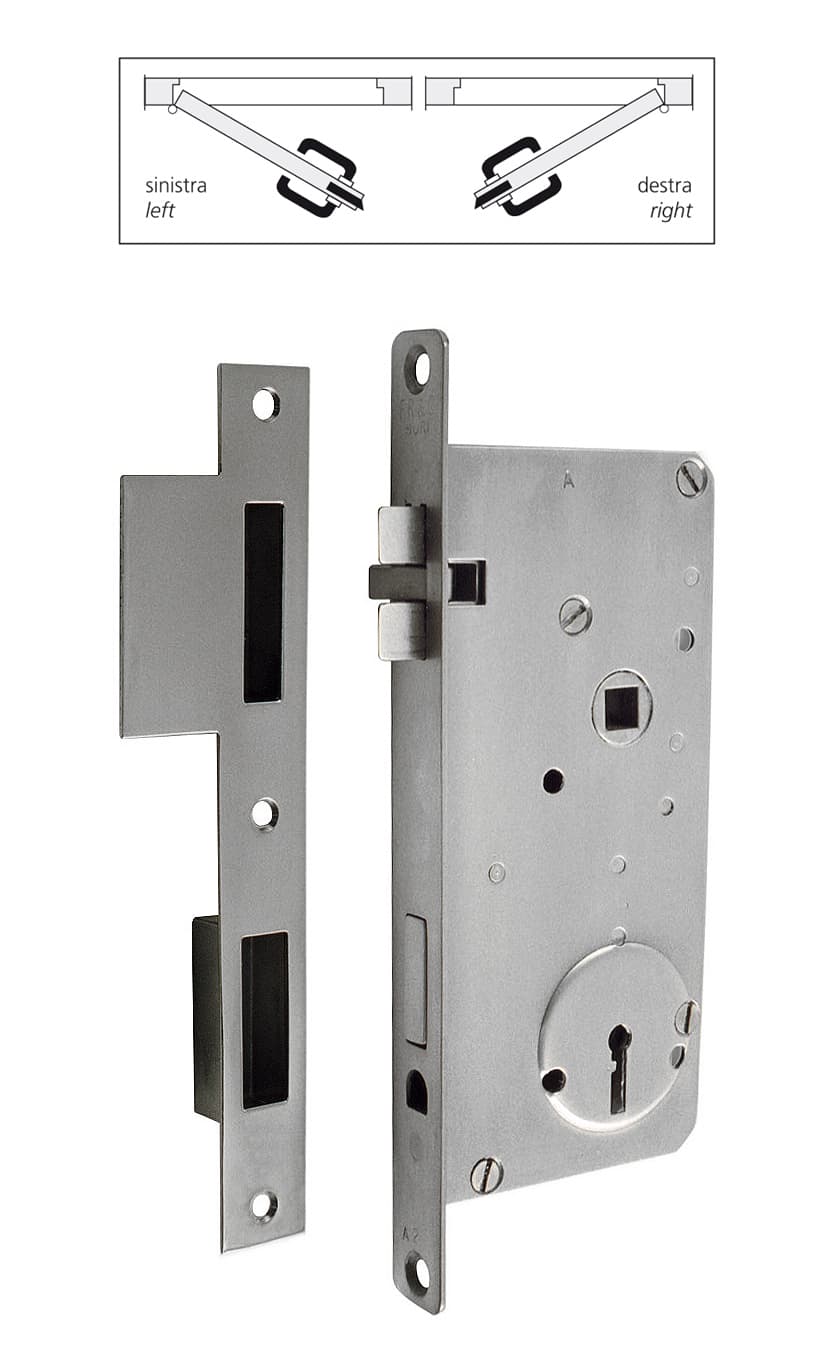 Mortise lock with striker plate and 3 keys - Image 1