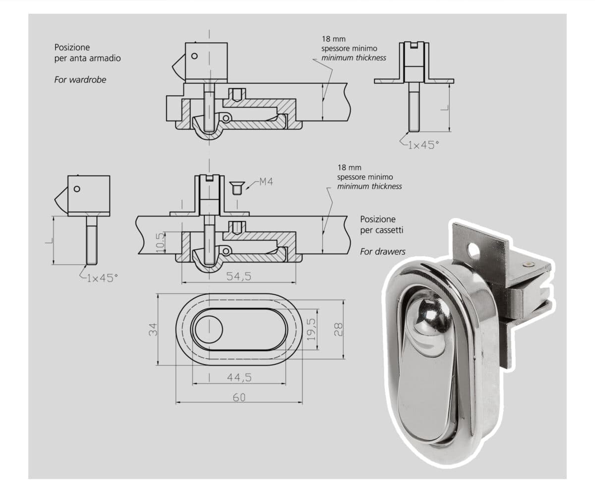 Hatch lock with flush handle - Image 1