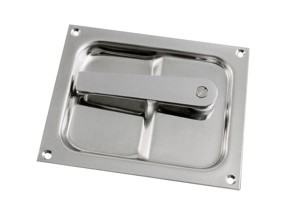 Flush handle with plate st. st. - Image 1