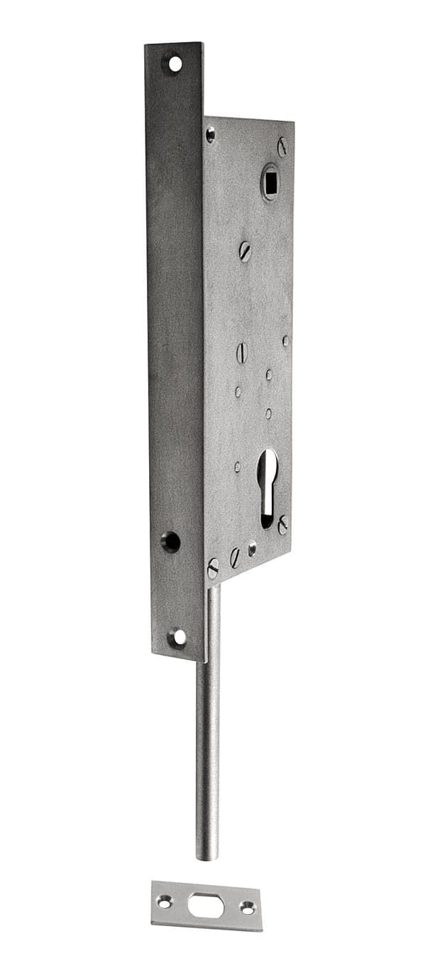 Lock with bar, striking plate and hole for cylinder - Image 1