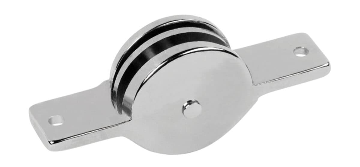 Brass nickel plated wheel pulley - Image 1