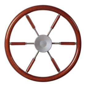 VETUS steering wheel with mahogany rim and spokes, 450 mm - 17" - Image 1