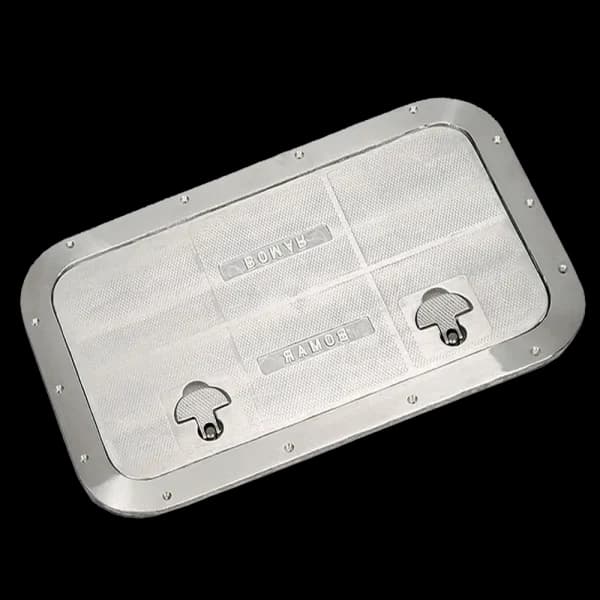 Bomar Commercial Grade Series 12 1/4″ X 21 1/16″ Rectangle Cast Aluminum Inspection Hatch - Image 1