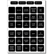 Waterproof DC Label Kit - 60 Black Square Labels - Image 1