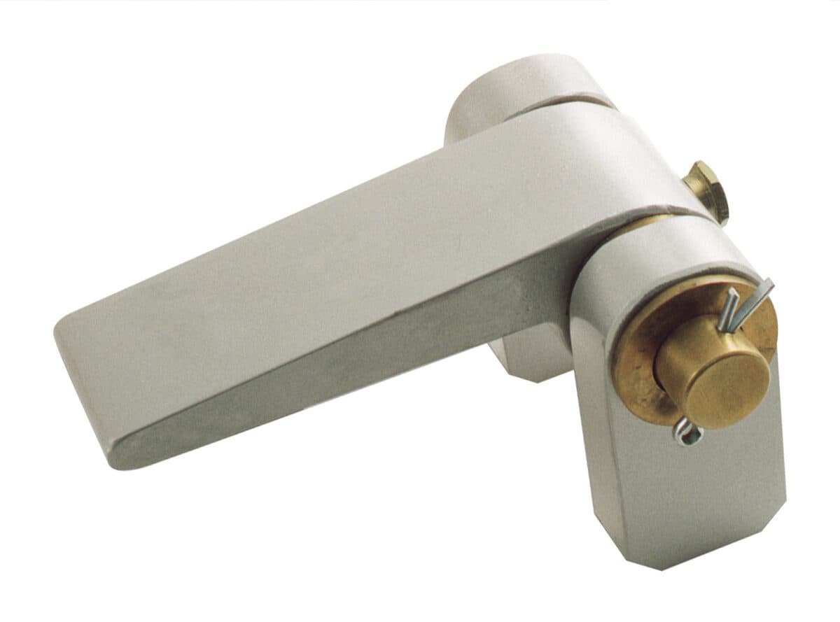 Steel hinge with brass pin and washers - Image 1